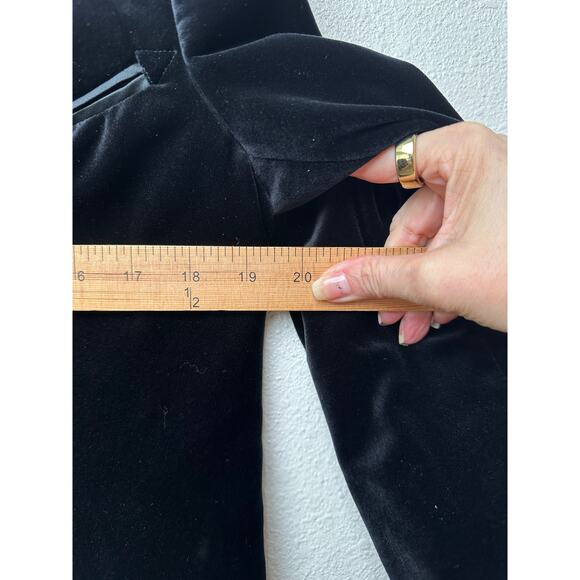 NWT Alexa Chung Velvet Tuxedo Blazer Black Women’s US 10 Satin Lapel - Picture 11 of 14